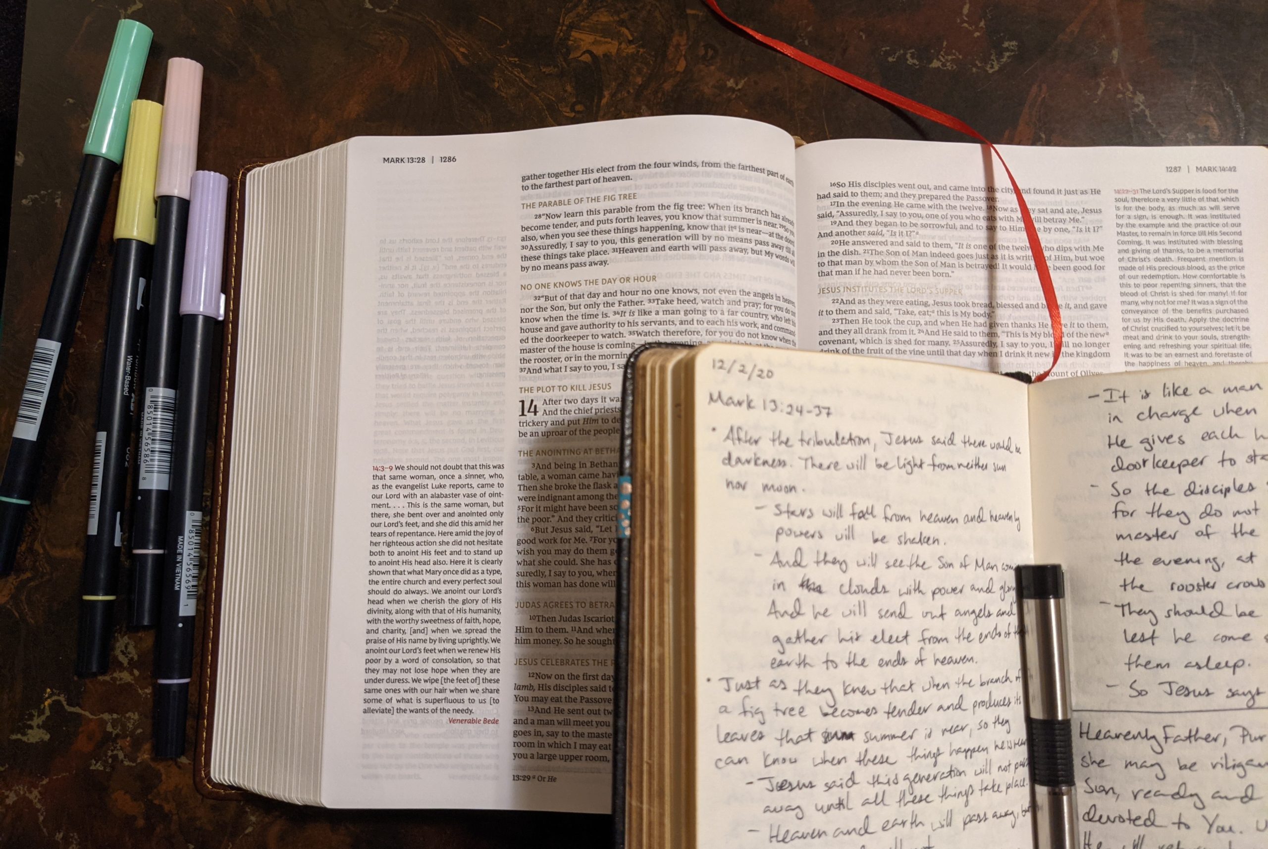 Bible study set-up